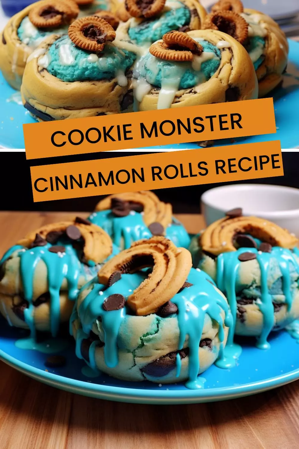 Cookie Monster Cinnamon Rolls Recipe