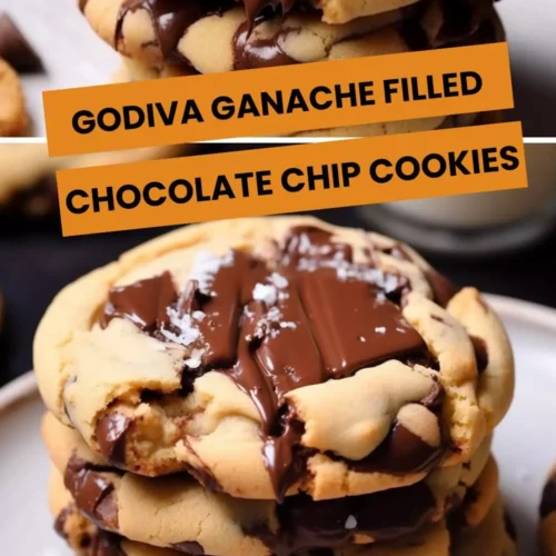 godiva ganache filled chocolate chip cookies