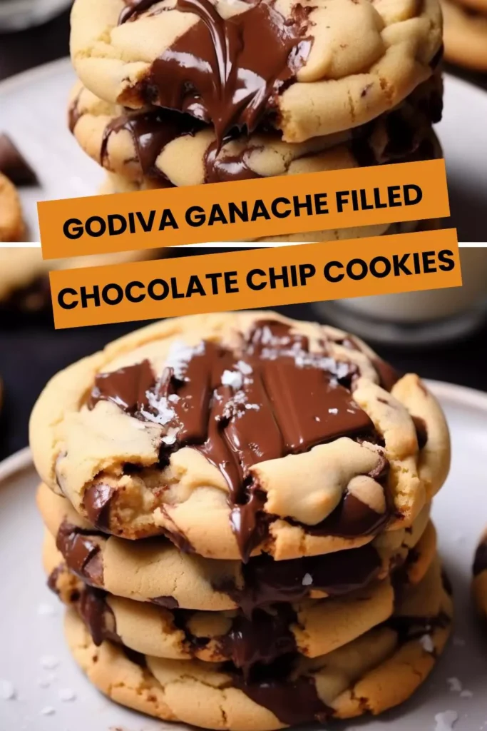 godiva ganache filled chocolate chip cookies
