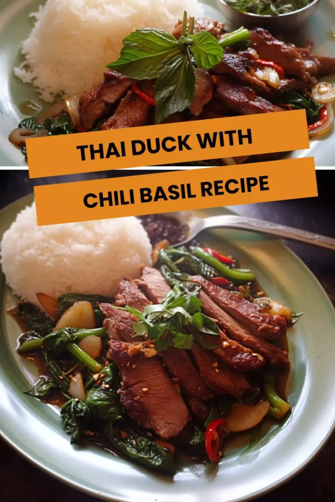 thai duck with chili basil recipe