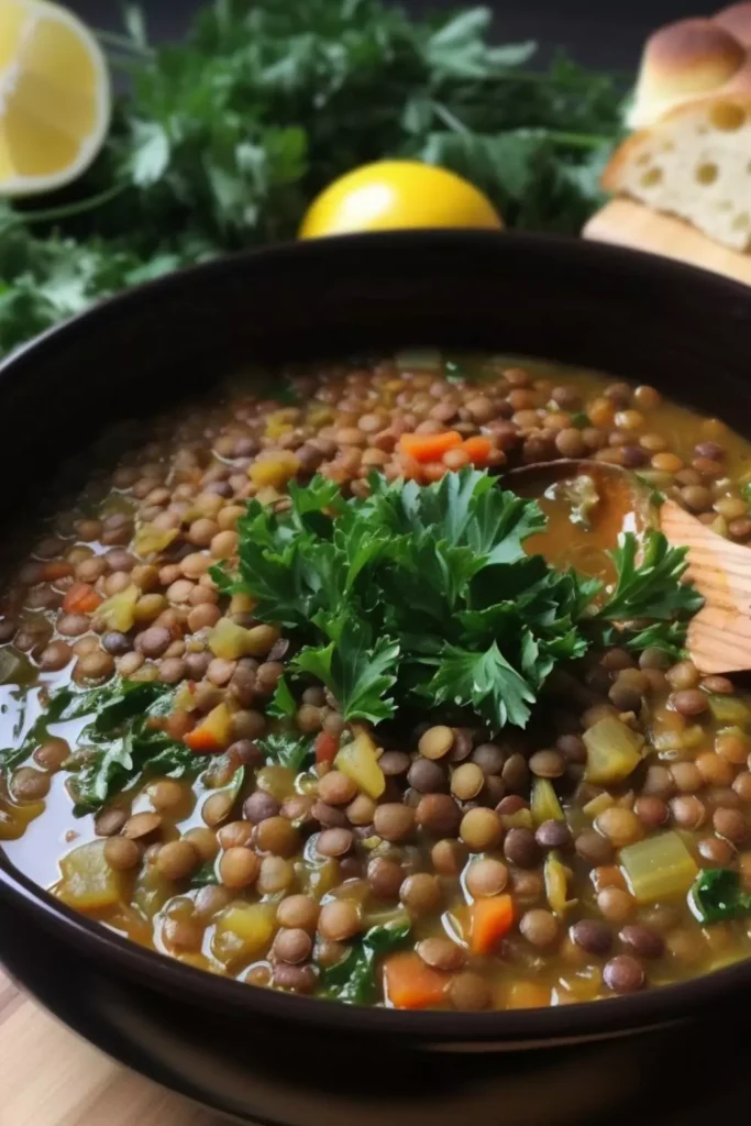 marcella hazan lentil soup  
