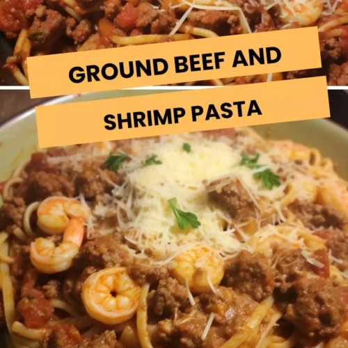 ground beef and shrimp pasta