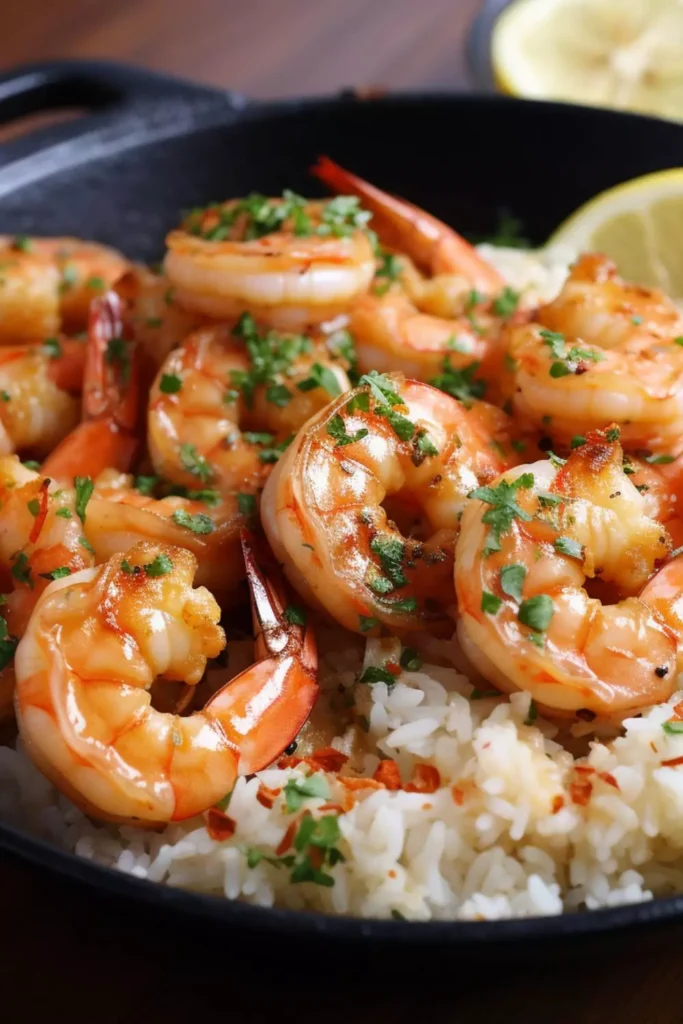 argentine red shrimp with rice