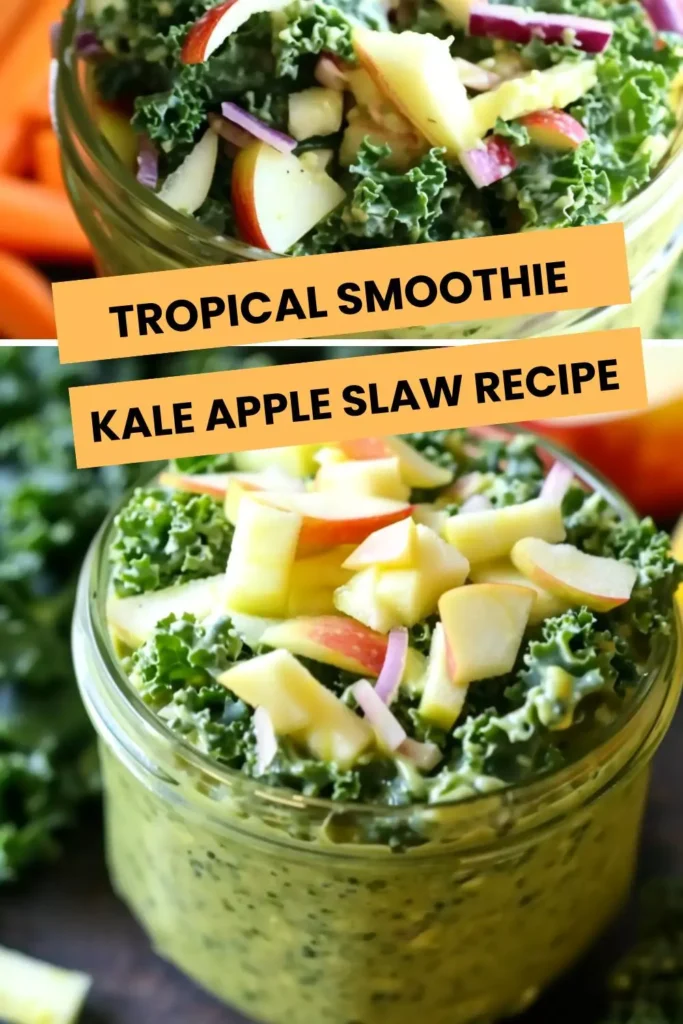tropical smoothie kale apple slaw recipe