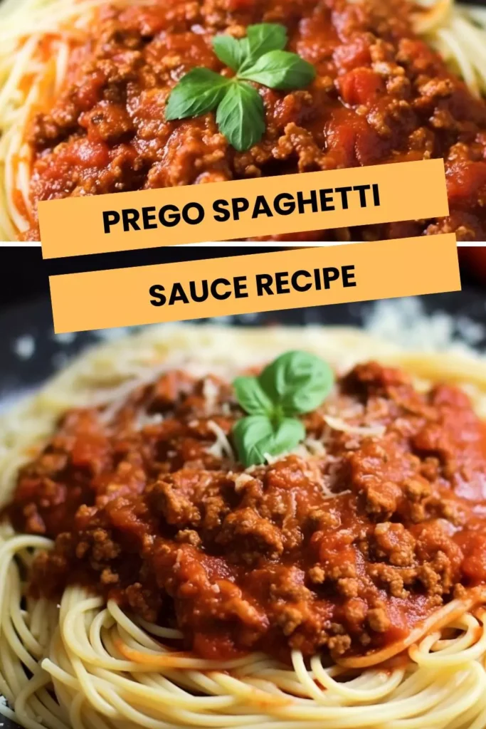 prego spaghetti sauce recipe