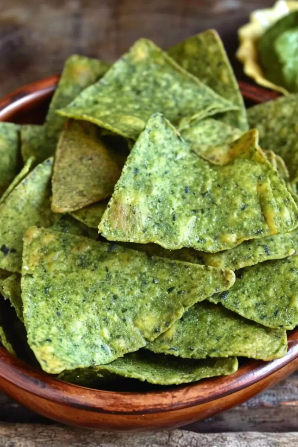 green tortilla chips