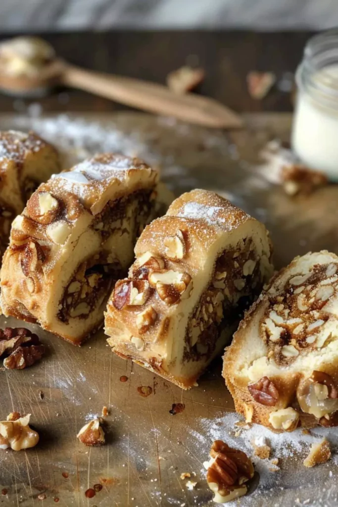 date nut roll with eagle brand milk  