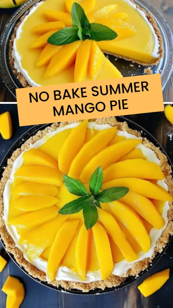 Best No bake summer mango pie
