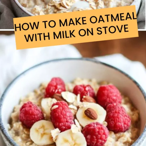 Best oatmeal with milk on stove