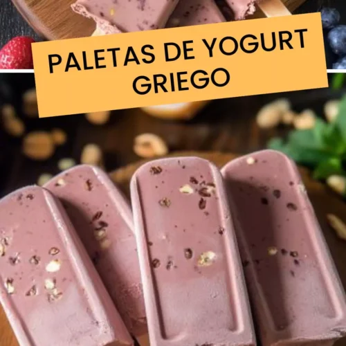 Paletas de yogurt griego