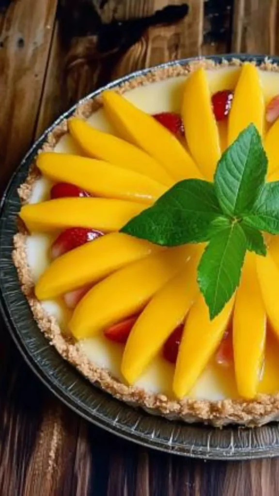 No bake summer mango pie
