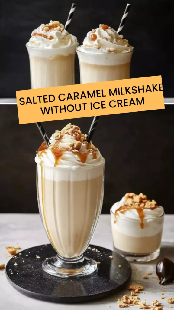 Best Salted caramel milkshake without ice cream
