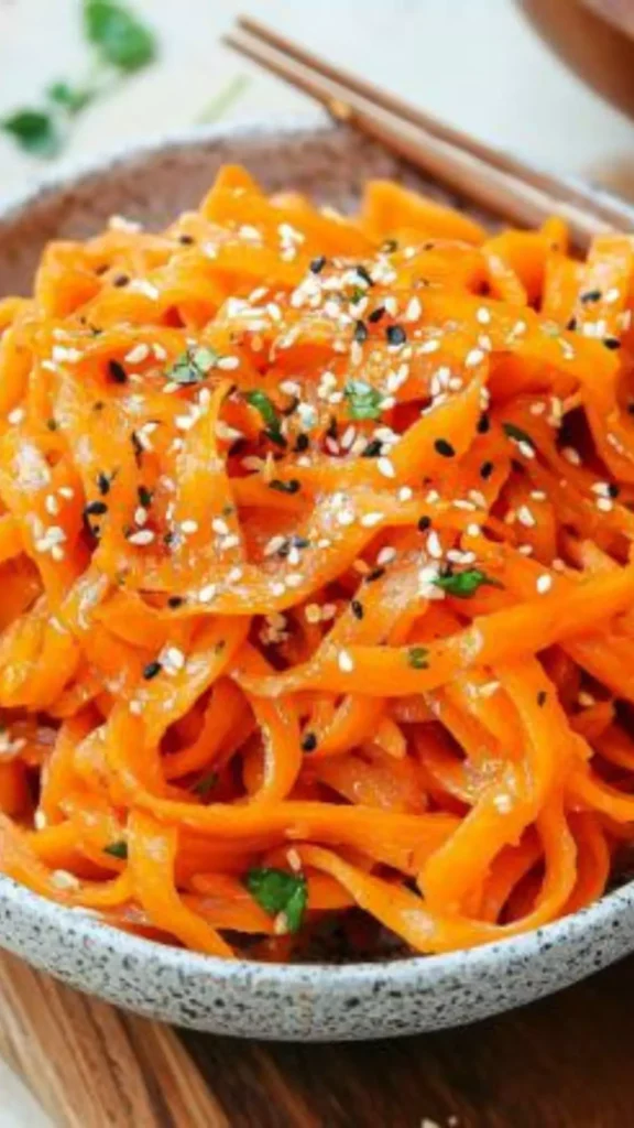 Crispy carrot noodles
