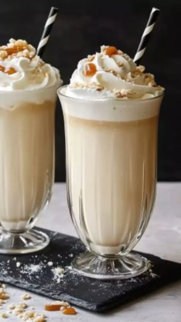 Easy Salted caramel milkshake without ice cream
