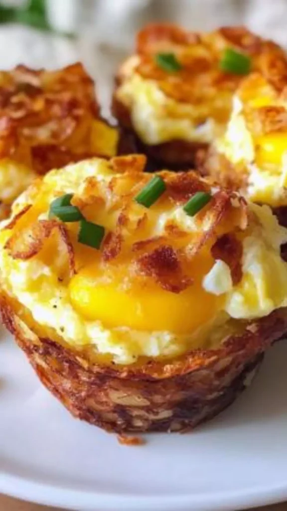 Scrambled Egg Hash Brown Cups
