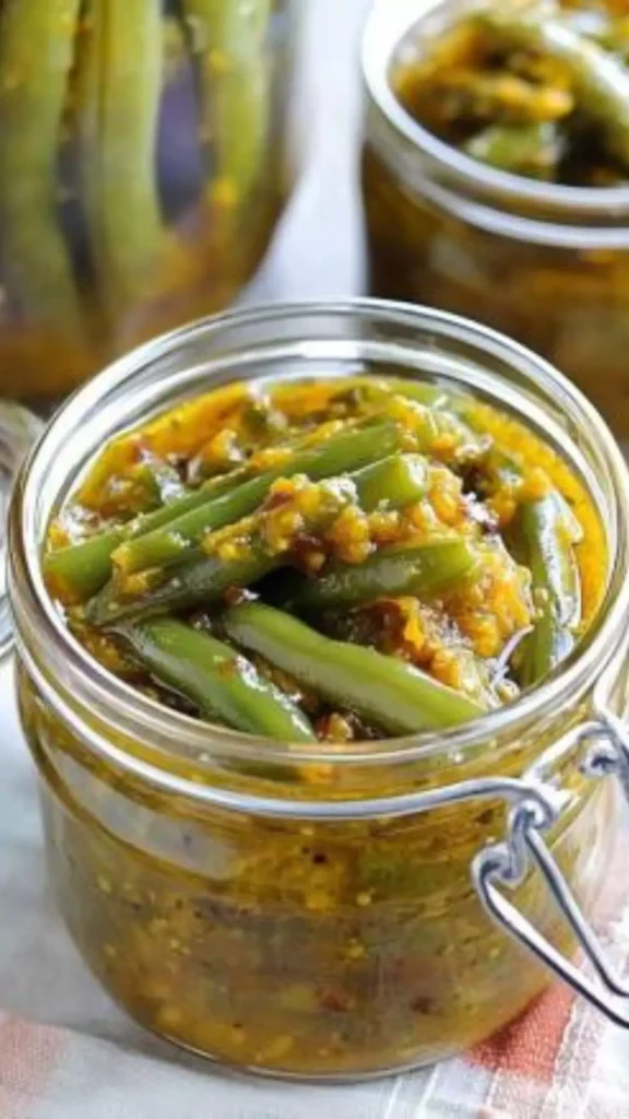 Easy Mustard Green Bean Pickle Recipe