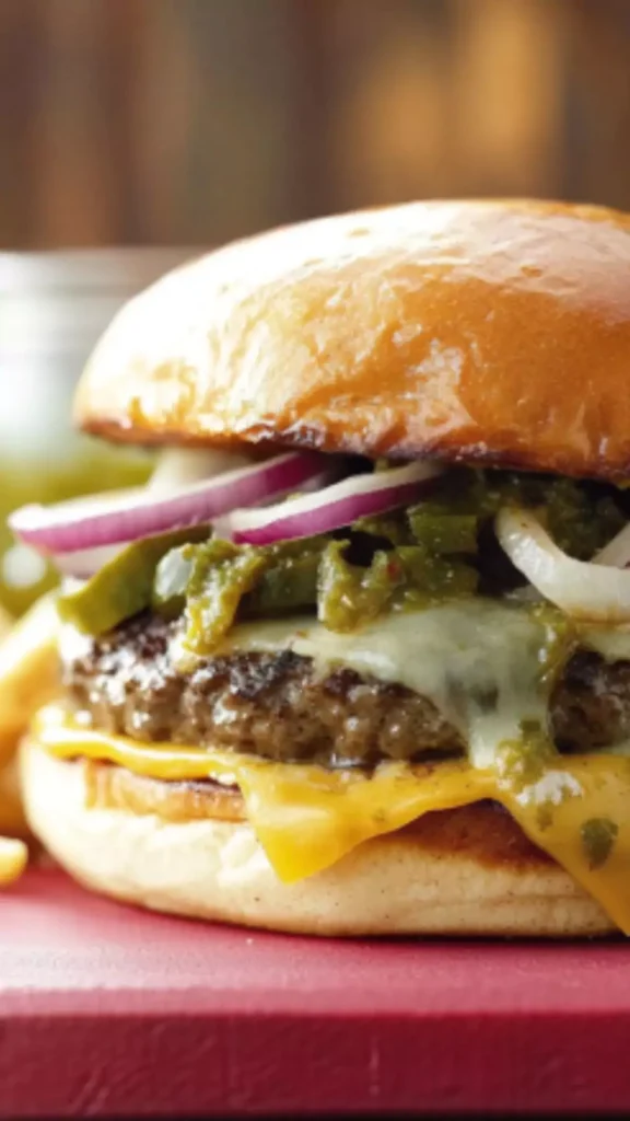 Bobby Flay Green Chile Cheeseburgers Recipe
