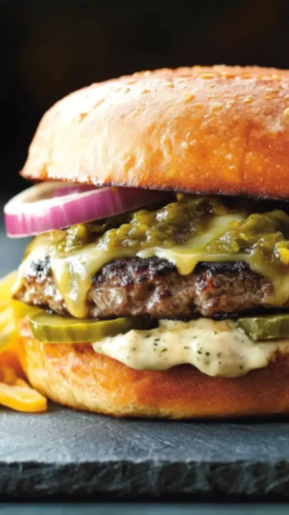 Easy Bobby Flay Green Chile Cheeseburgers Recipe

