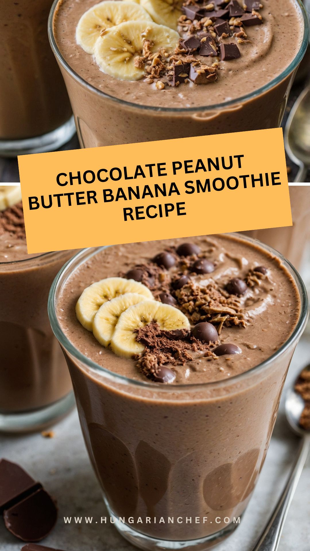 Chocolate Peanut Butter Banana Smoothie Recipe