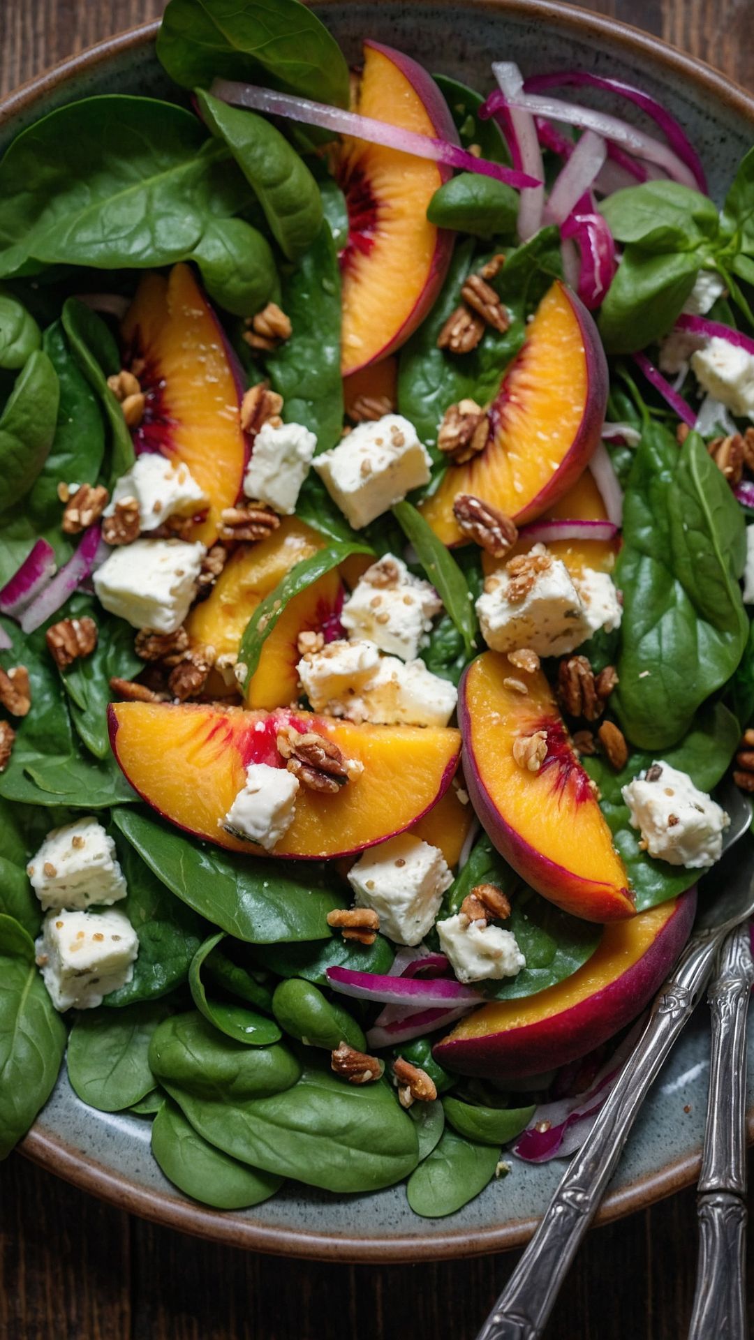 how to make Summer Peach Spinach Salad Recipe how to make Summer Peach Spinach Salad Recipe