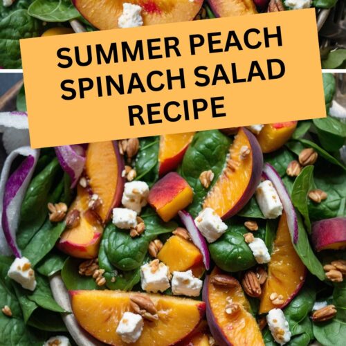 Summer Peach Spinach Salad Recipe
