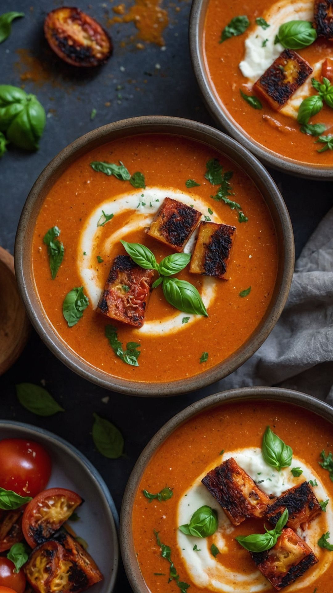 Homemade Roasted Tomato Basil Soup copycat Recipe Homemade Roasted Tomato Basil Soup copycat Recipe