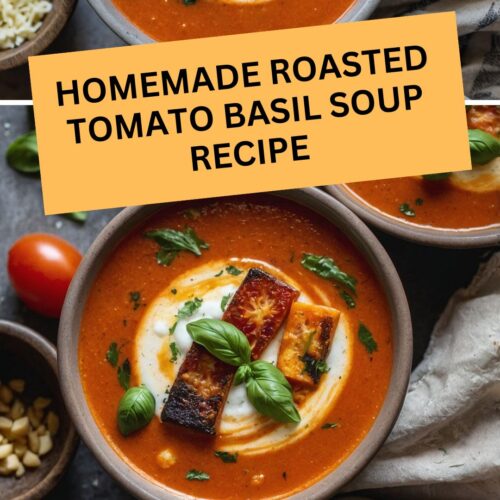 Homemade Roasted Tomato Basil Soup Recipe