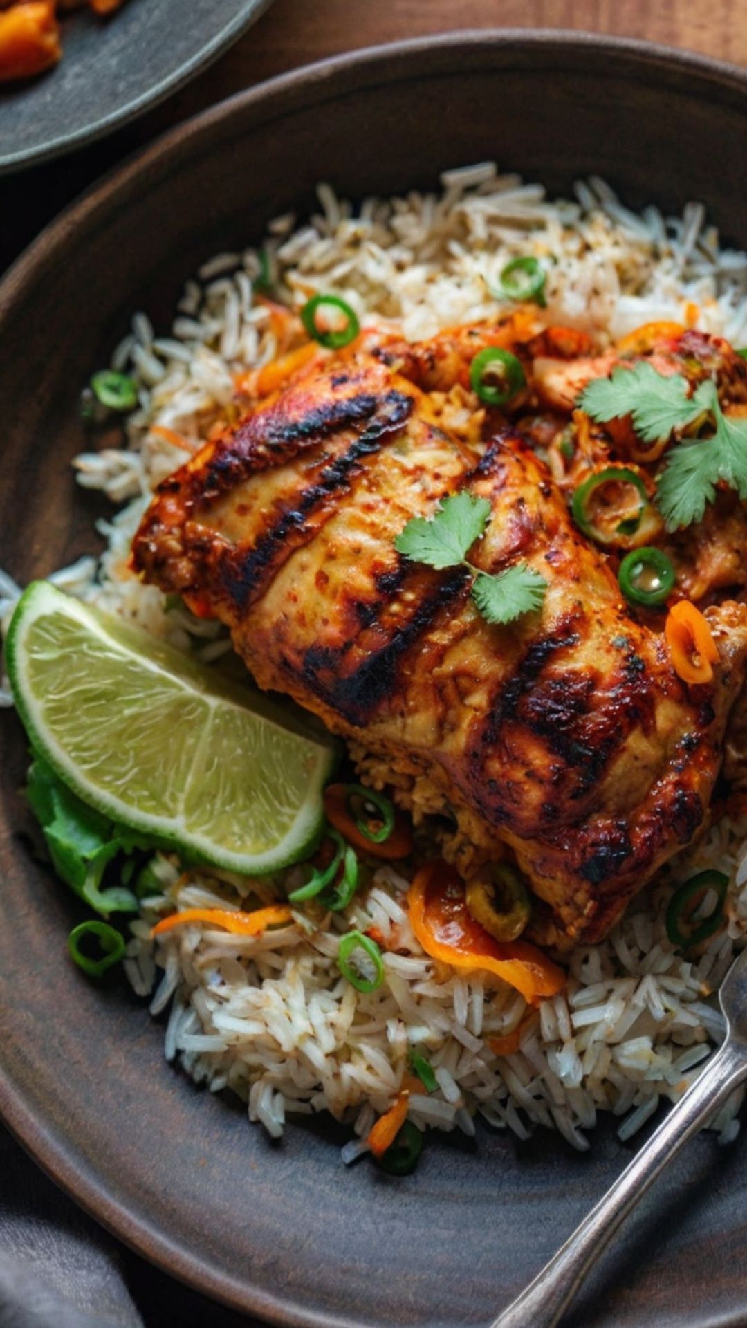 One Pan Tandoori Chicken Spiced Coconut Rice copycat Recipe