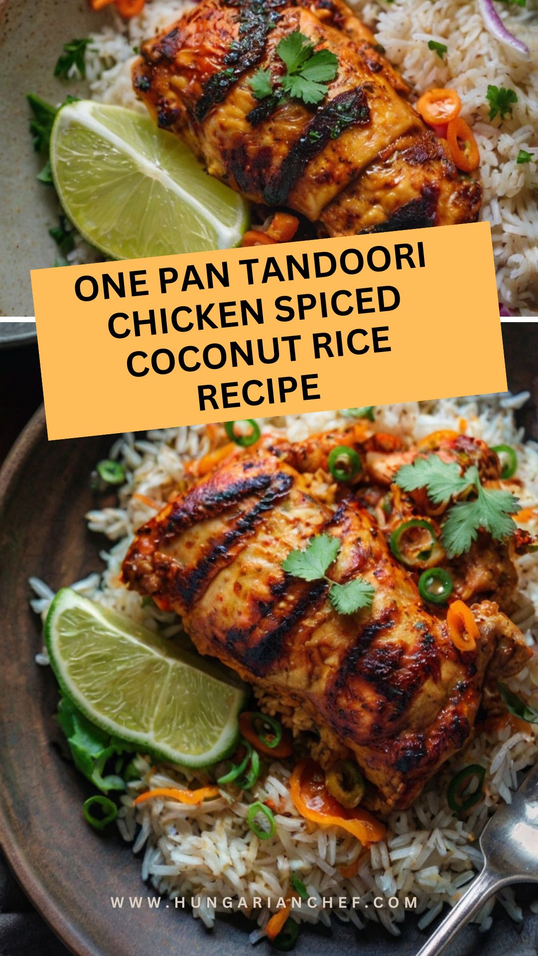 One Pan Tandoori Chicken Spiced Coconut Rice Recipe