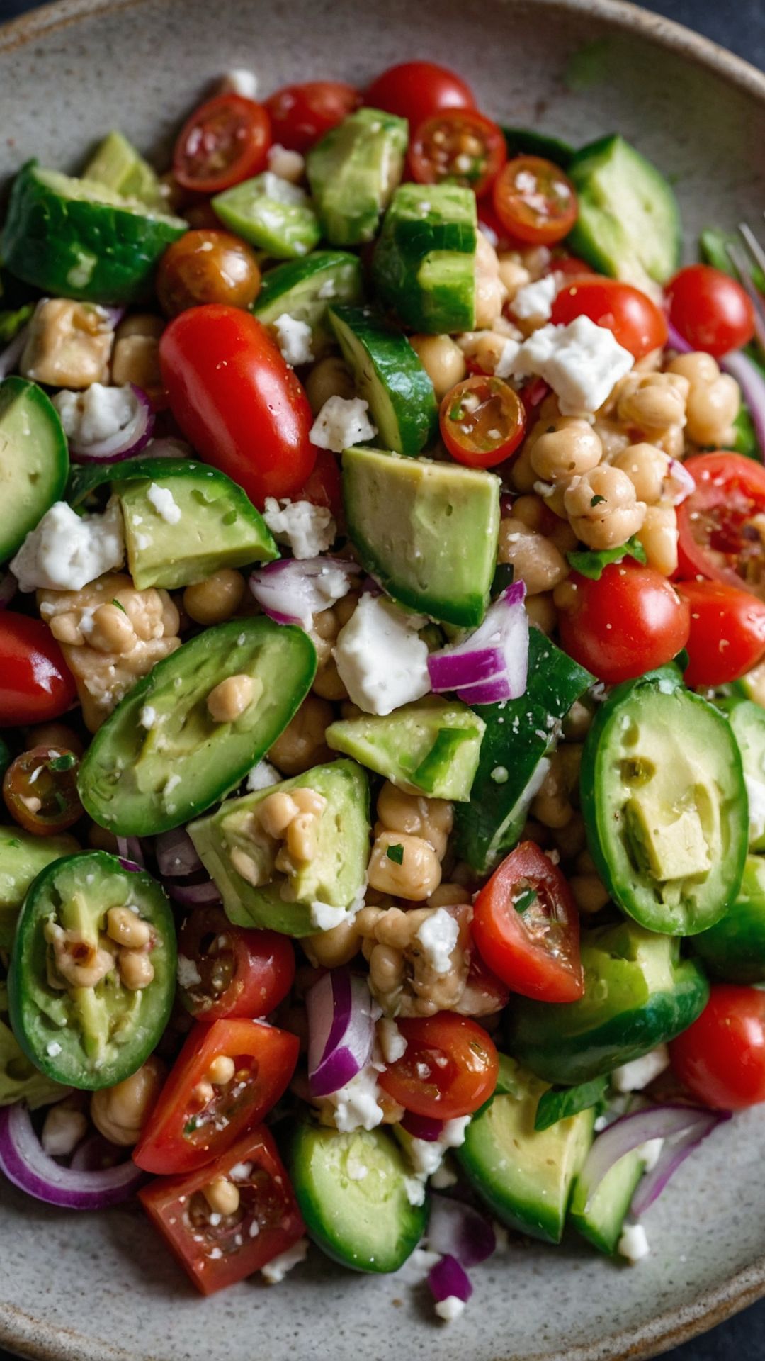 Chickpea greek salad copycat recipe