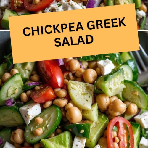 Chickpea greek salad