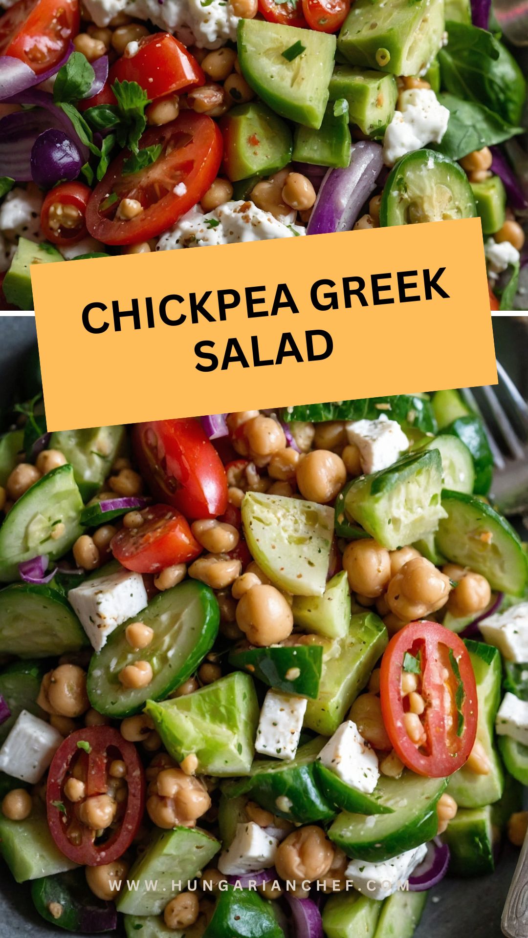Chickpea greek salad