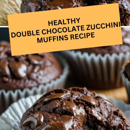 healthy double chocolate zucchini muffins Recipe