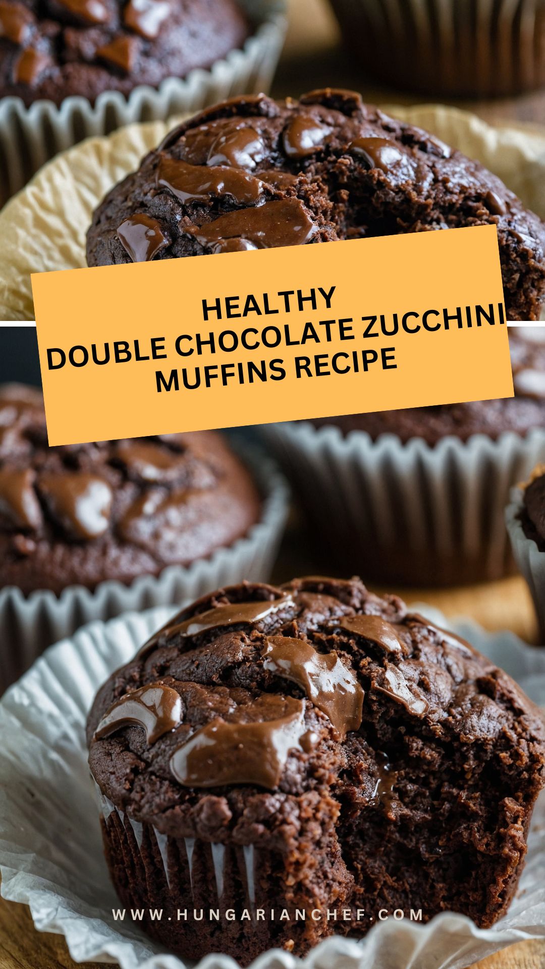 healthy double chocolate zucchini muffins Recipe