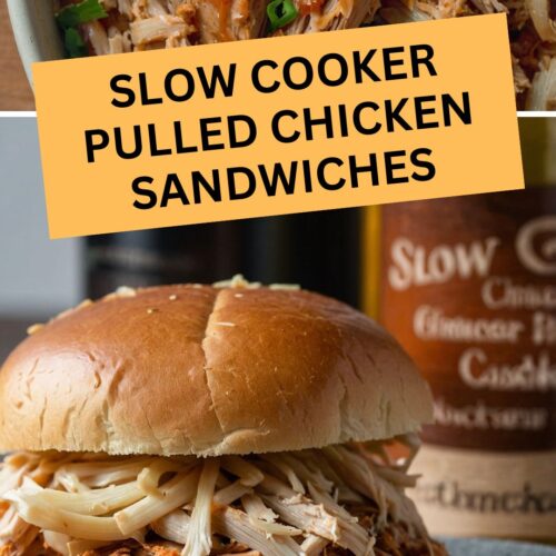 slow cooker pulled chicken sandwiches