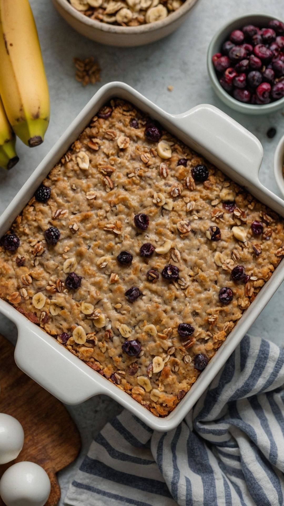 how to make banana baked oatmeal