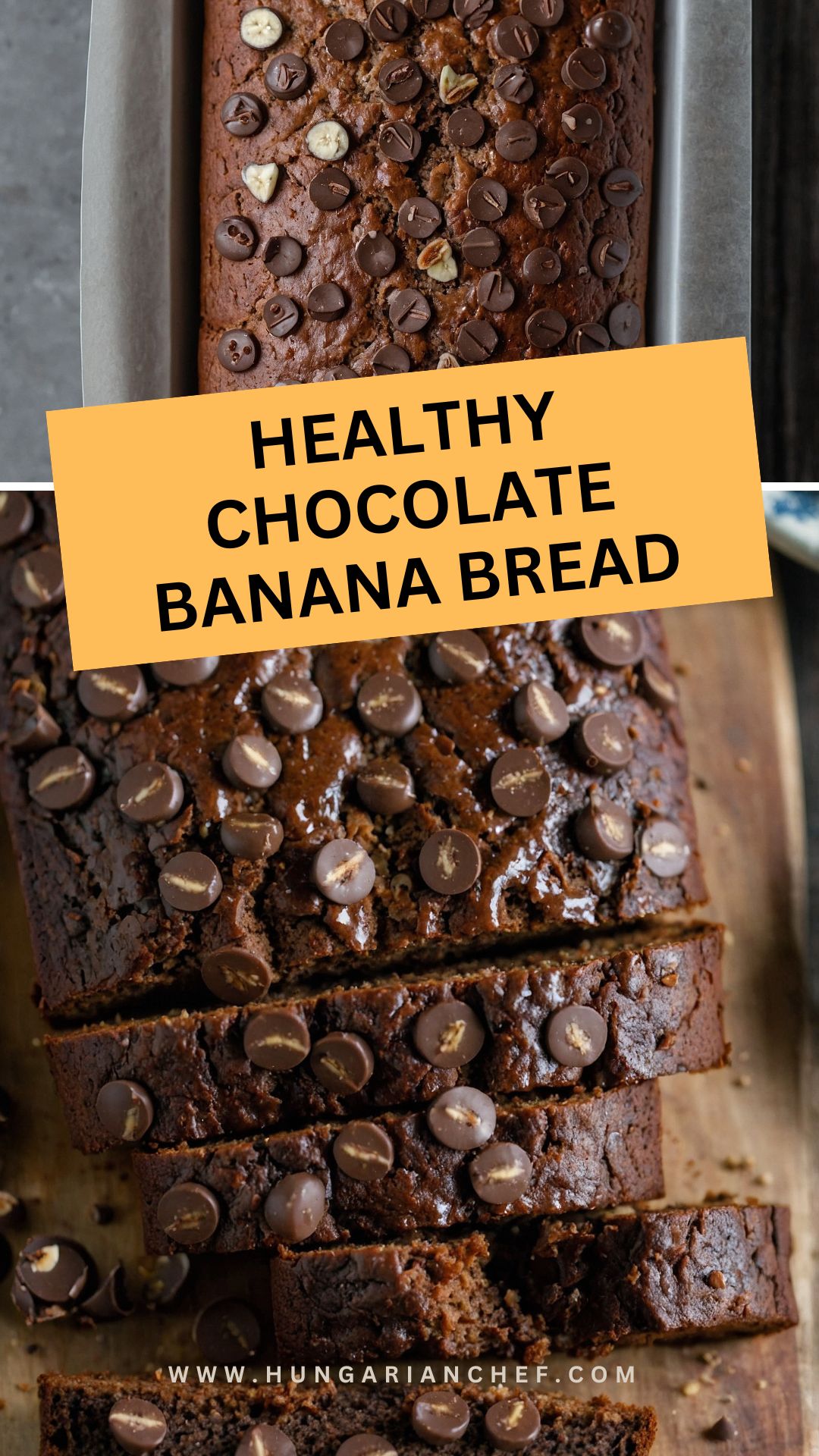 healthy chocolate banana bread