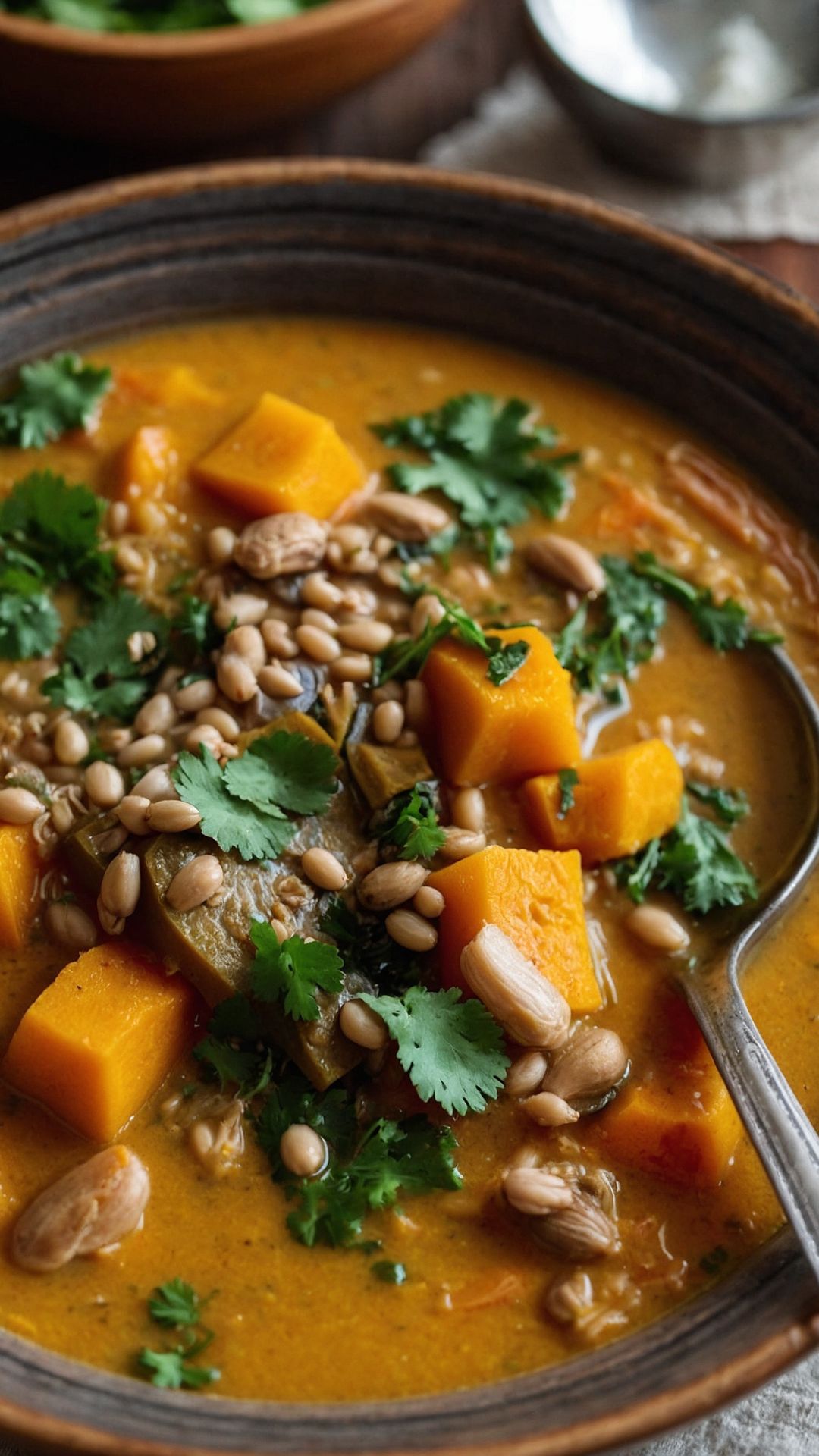 how to make healing thai butternut squash lentil soup