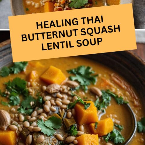 healing thai butternut squash lentil soup