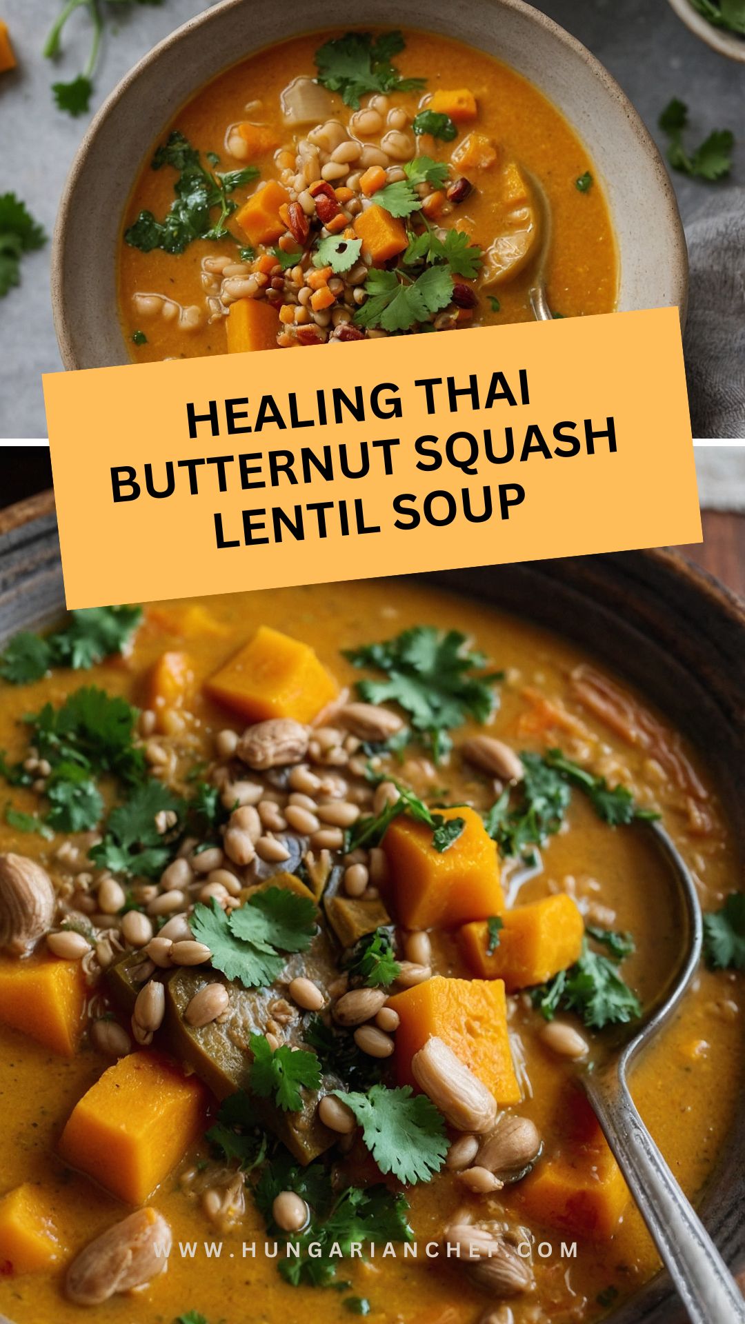 healing thai butternut squash lentil soup
