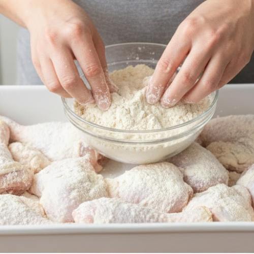 Step 3: Dredge the Chicken