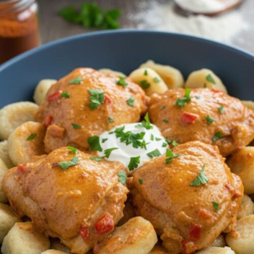 Chicken Paprikash and Dumplings Recipe
