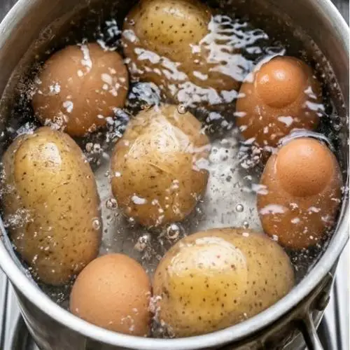 Step 1: Boil the Potatoes and Eggs