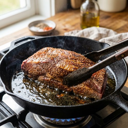 Step 1: Season and Sear